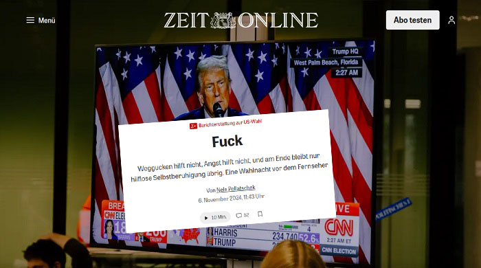 PI_NEWS_NET's tweet image. ZEIT beleidigt Trump mit „Fuck“ in der Titelzeile
pi-news.net/2024/11/zeit-b…