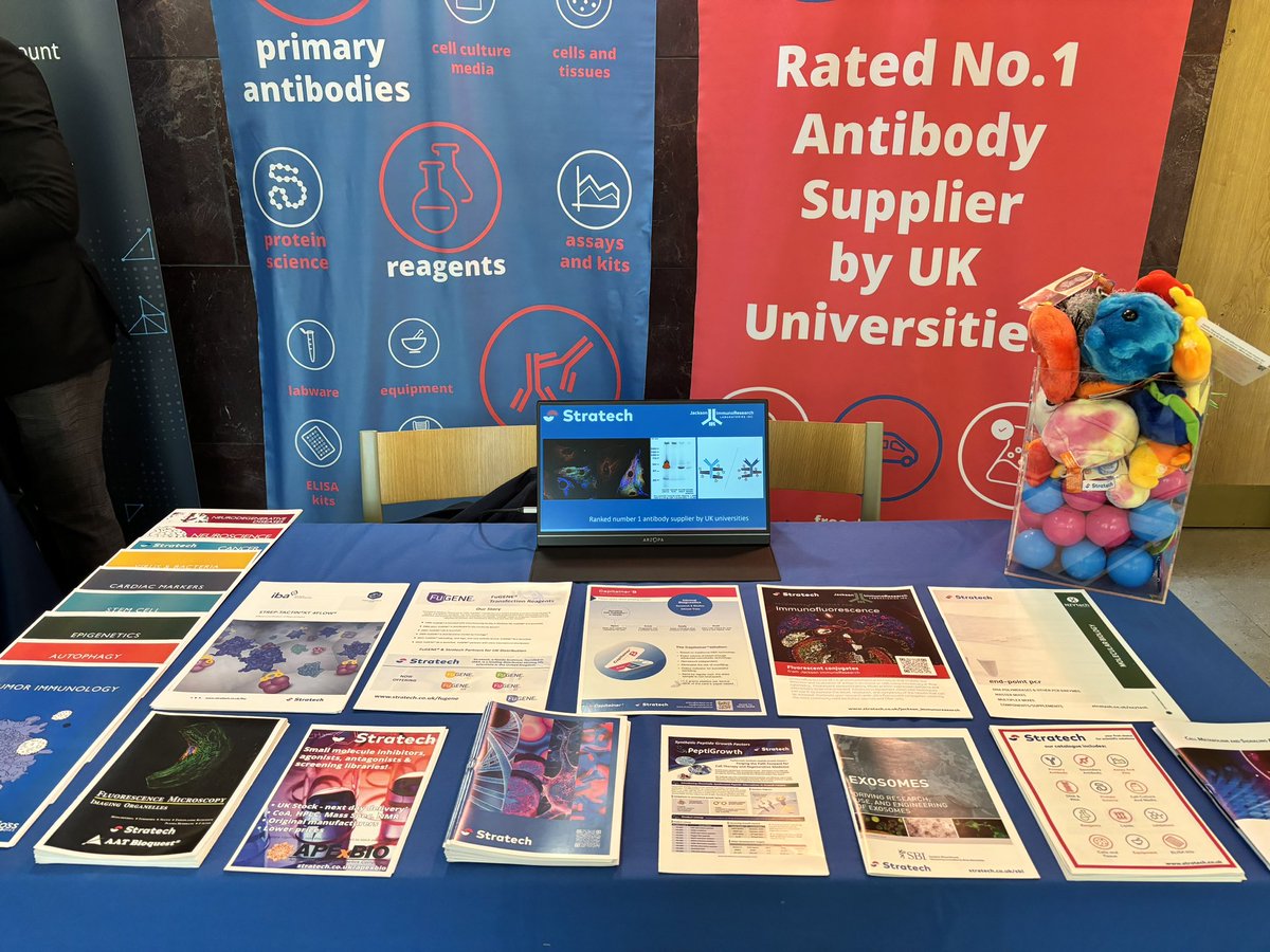 Excited to talk to researchers at the <a href="/Symbls22/">SymBLS22</a> <a href="/Cambridge_Uni/">Cambridge University</a>. Please pop over to our <a href="/Stratech_UK/">Stratech Scientific</a> stand for all our latest research solutions #antibodies #inhibitors #LifeSciences