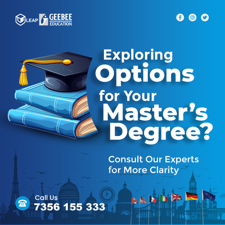 mandgworld's tweet photo. 🎓 Ready to Take the Next Step in Your Education? 🌐

Explore a world of possibilities for your master’s degree! Our experts at GeeBee Education here to help you find the best fit for your goals. Whether it's the USA, UK, Europe, or beyond, we’ve got you covered! https://t.co/SpEddgbOsO