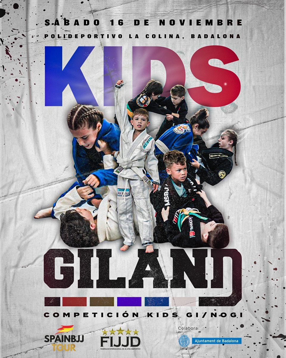El 16 de novembre arriba la Giland Kids a Badalona. 🏆🥋

No us perdeu aquest esdeveniment de Jiu-jitsu Brasiler al Pavelló de la Colina! 

#esportsbdn
#badalona
#spainbjj