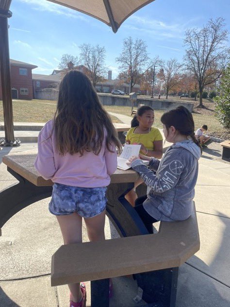 We felt the cool breeze, the warm sun, and really enjoyed the day. We took a 15 minute read break in our outdoor classroom today. It was delightful. And I’ve never seen kids more excited to read!
