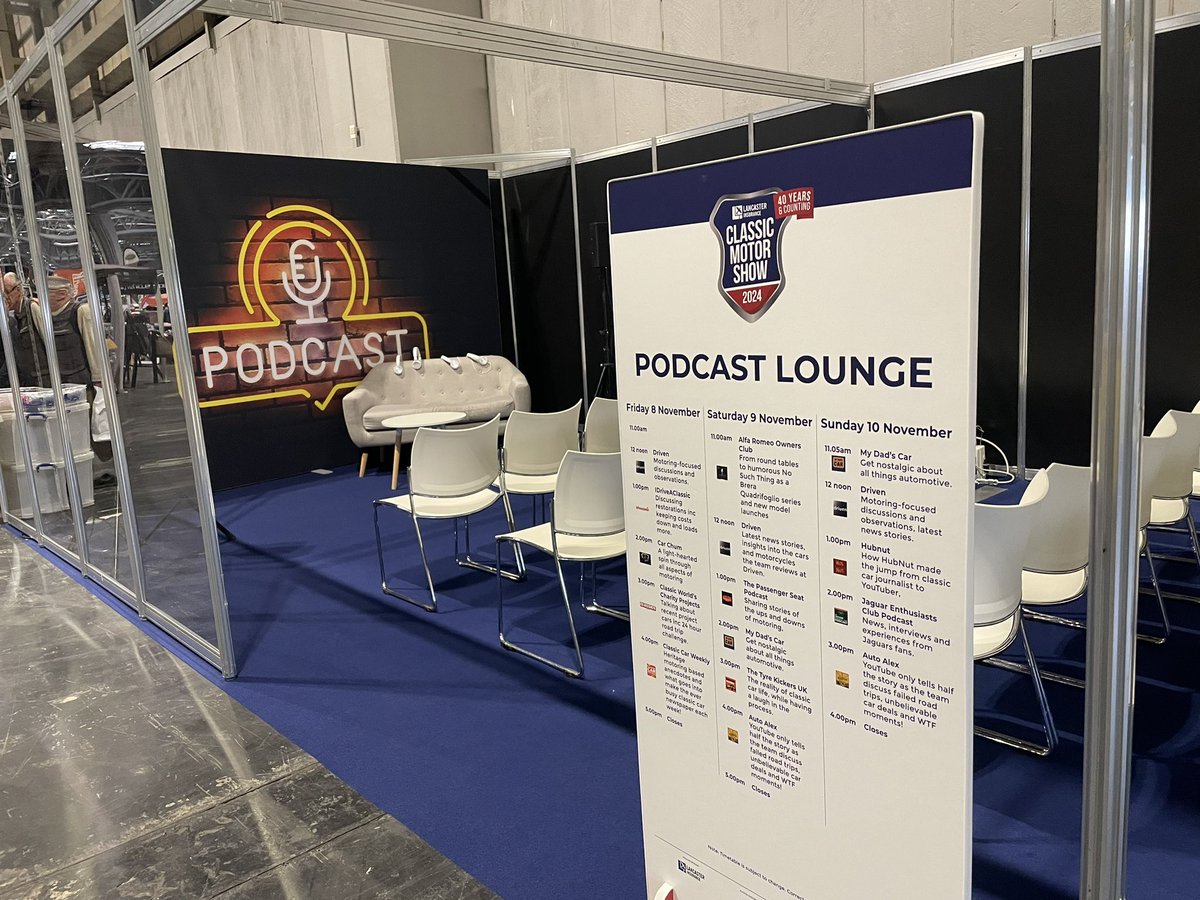 carchumpodcast's tweet photo. LIVE on stage at The Classic Motor Show, 1400. 

Listen live:  https://t.co/tqOvkMt8OZ or https://t.co/ArOu6PdudG 

Car Radio:  All Cars! All the Time!  

#classicmotornec #car #carradio #carfm #cartalkradio #allcars #classiccar #carenthusiast #tunein #radiostation #radiotoday https://t.co/hqSE6GfUgS