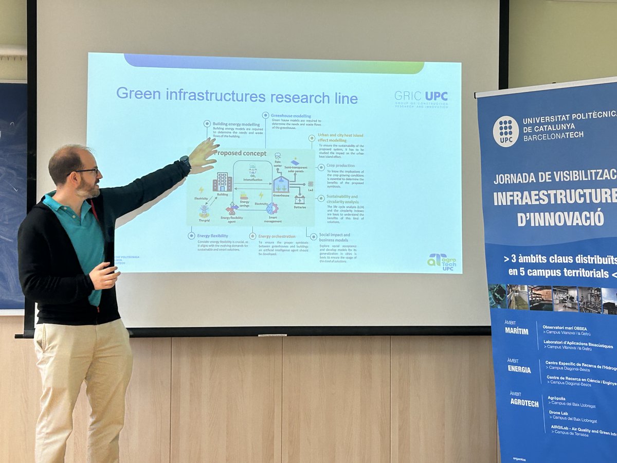 GRIC_UPC's tweet photo. Jornada Infraestructures d'Innovació UPC!

Ahir, el @GRIC_UPC va mostrar el Living Lab instal·lat al @eseiaat_upc . L'objectiu és contribuir a la transició dels sistemes urbans cap a la sostenibilitat, assolint els objectius de descarbonització de la UE #MOVE4EDU #BINAFET https://t.co/6gqOjSG1Du