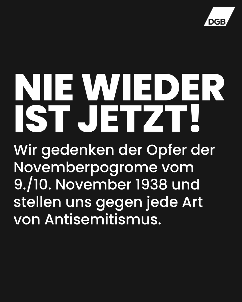 #NiemalsVergessen – In der Nacht vom #9November 1938 hat das nationalsozialistische Regime Gewaltexzesse gegen Jüdinnen und Juden, Synagogen und jüdische Einrichtungen organisiert. Es war der Beginn der systematischen Verfolgung der Juden in Deutschland. #NieWieder