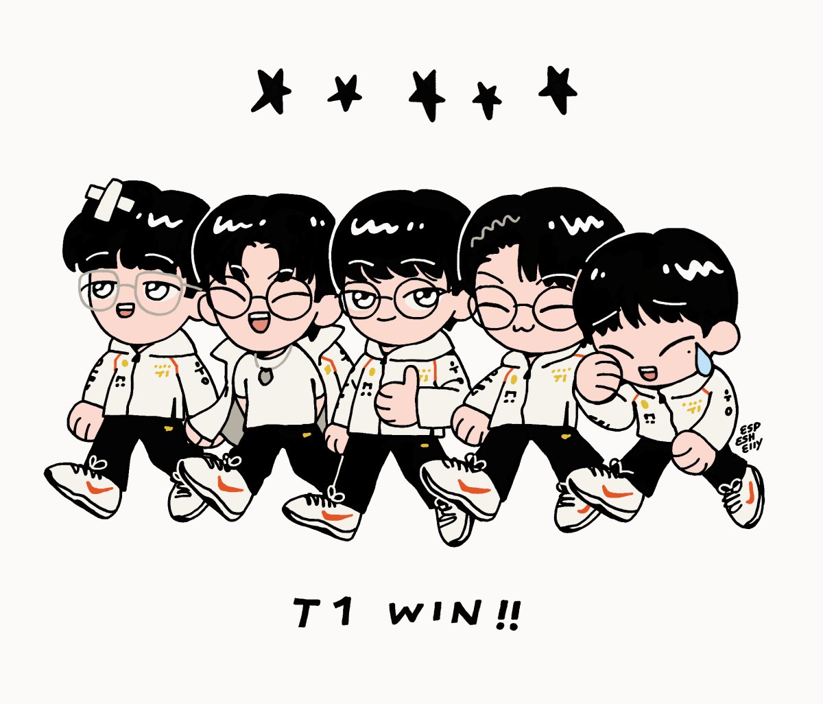 espeshelly's tweet image. THE BOYS WERE LOCKED IN 👊👊👊🤍🤍🤍 #T1Fighting #ZOFGK #T1WIN #Worlds2024