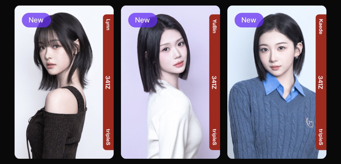 Triples Objekt exchange 

HAVE  
Nakyoung 340z
Nakyoung 341z
Jiyeon 340z 
Xinyu 340z
Xinyu 341z
Yeonji 340z
Kaede 341z x2
Yubin 341z
Lynn 341z
Hyerin 341z

WANT 
Yooyeon 341z 

PLS DM OR COMMENT BELOW!!!
#triples #objekt