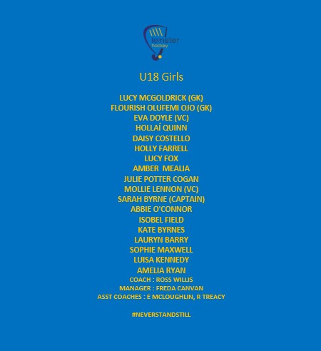 It's a big weekend for the Leinster U16 &amp; U18 Girls as they play Ulster in the final of the Interprovincial Series on Sun in Monkstown.  Wishing both squads the very best of luck.  Details on leinsterhockey.ie 
#NeverstandStill