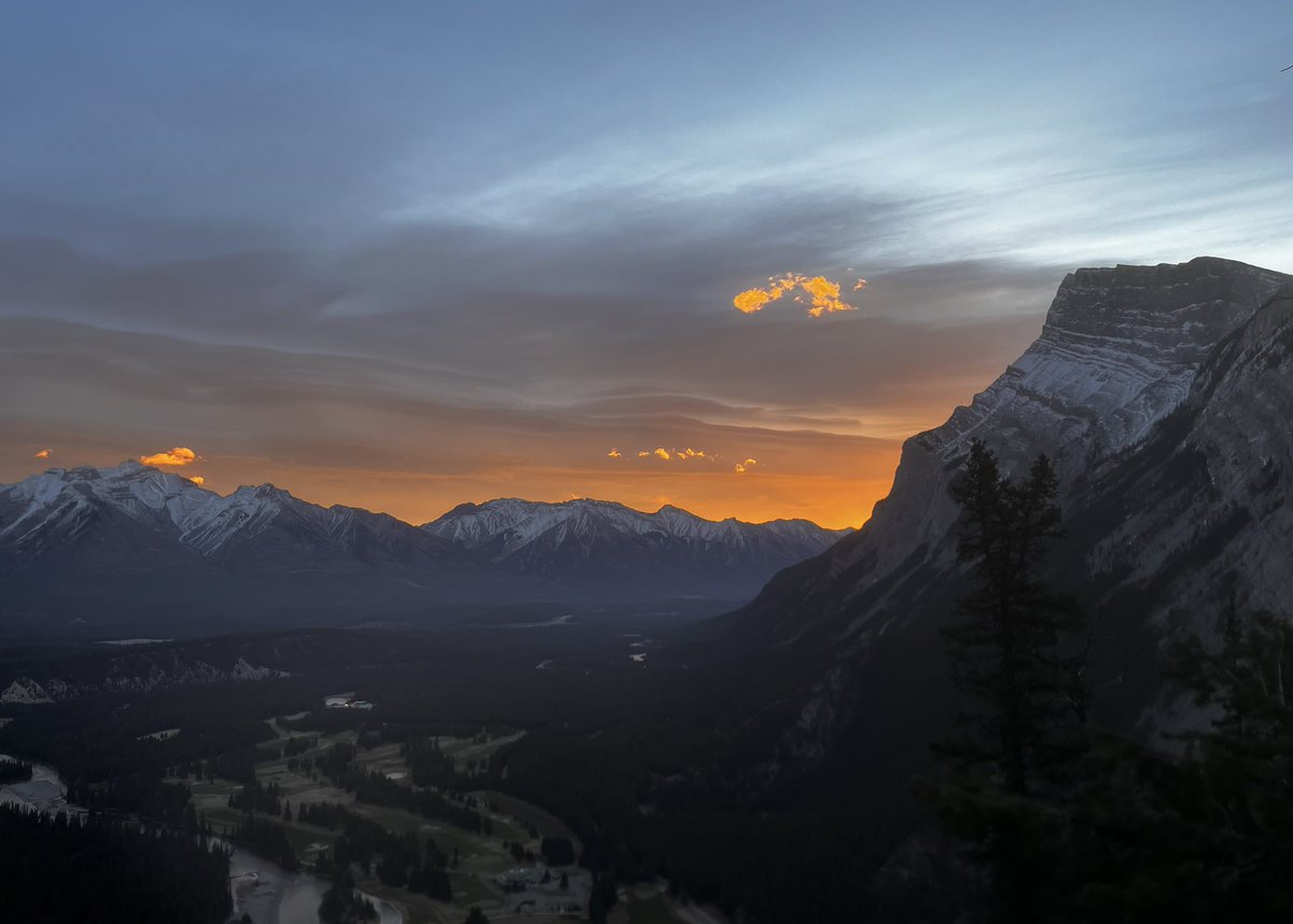 Fire beyond the mountains.
