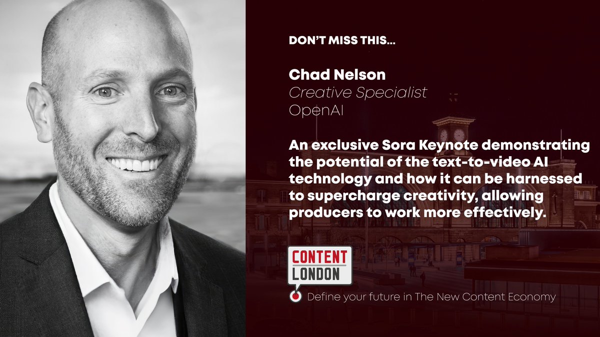 Don’t miss this session at Content London, which will help define your future in The New Content Economy. Find out more and register online by CLICKING HERE: contentlondon.net
#contentlondon #newcontenteconomy #chadnelson #openai #sora #ai