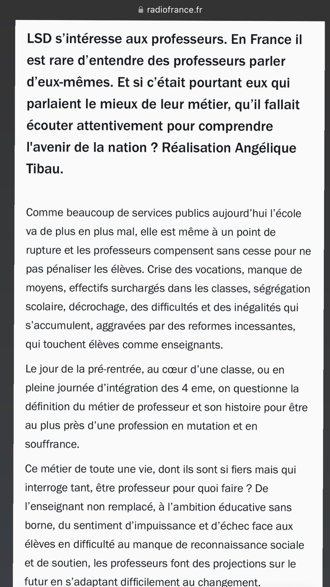 le_guen's tweet photo. Ma vie de professeure de lettres sur @franceculture 

🎙️Johanna Bedeau nous a tendu son micro pendant plusieurs jours et le résultat est disponible toute la semaine prochaine et en podcast ! 👉 https://t.co/qVjJ1AY0Aa
#educationnationale #prof https://t.co/J4Fhel1KTG