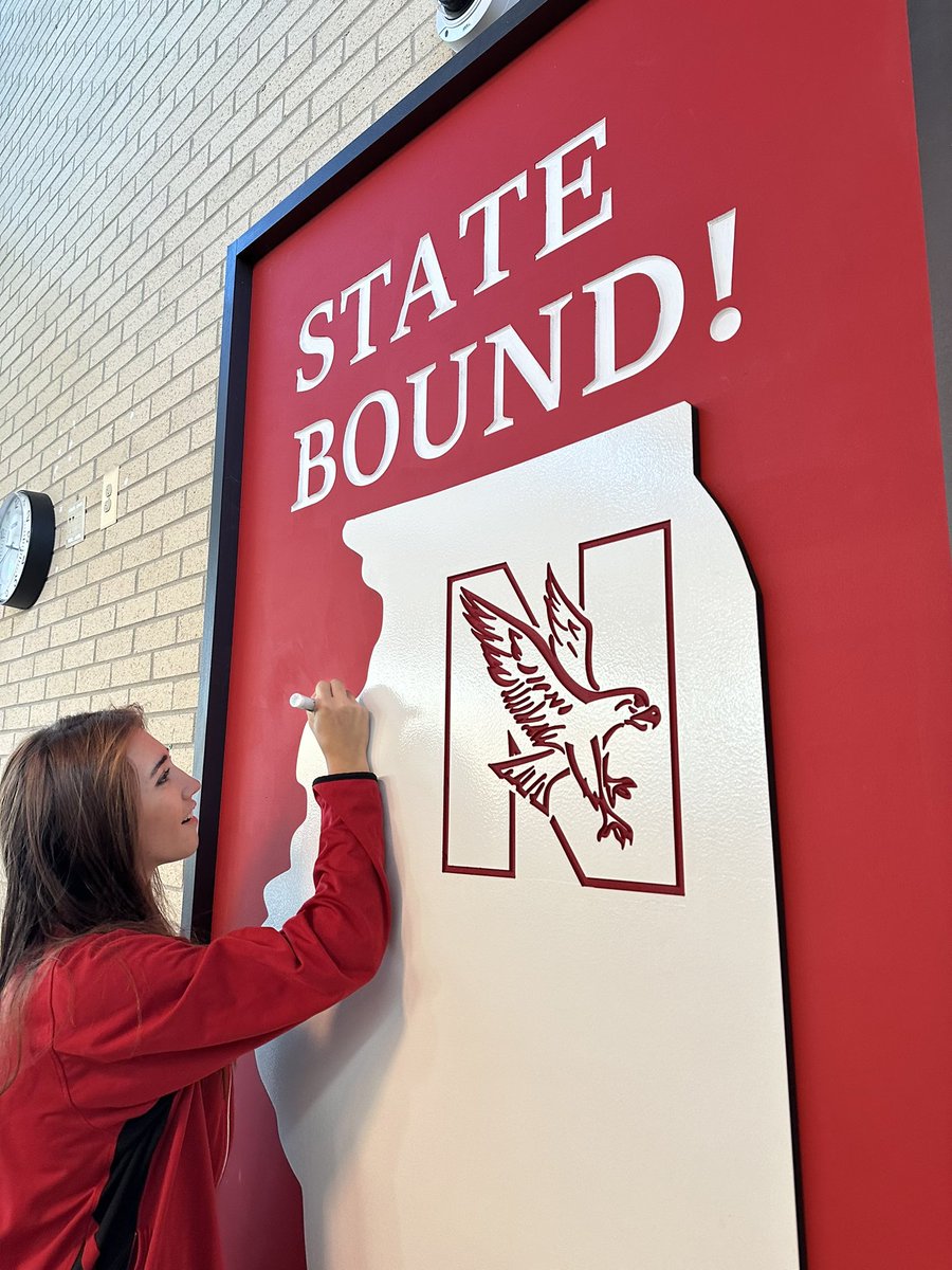 NCHSRedhawks's tweet photo. Started the weekend with a State Walk! Congrats to Sofia, and best of luck to boys and girls XC down in Peoria! @NCHSOFFICIAL @JThornton_NCHS @Naperville203 @jplackettNCHS https://t.co/XoryzfiZqL