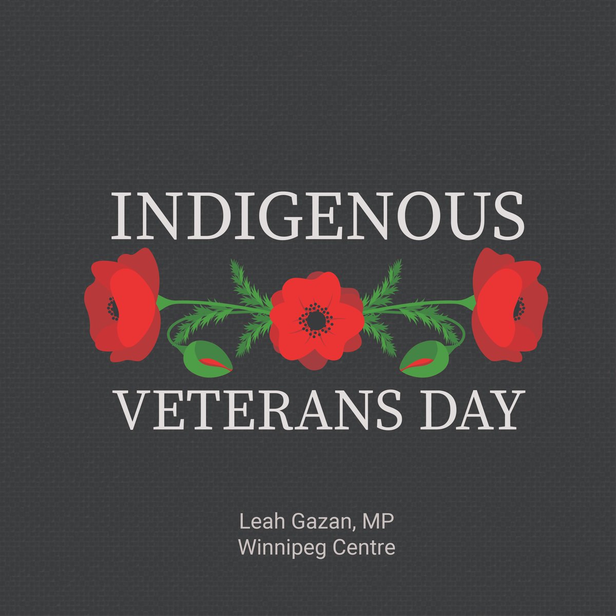 Today we honour Indigenous veterans for their bravery and sacrifices, and we acknowledge the additional battles they fought at home for recognition and for their human right to be upheld.