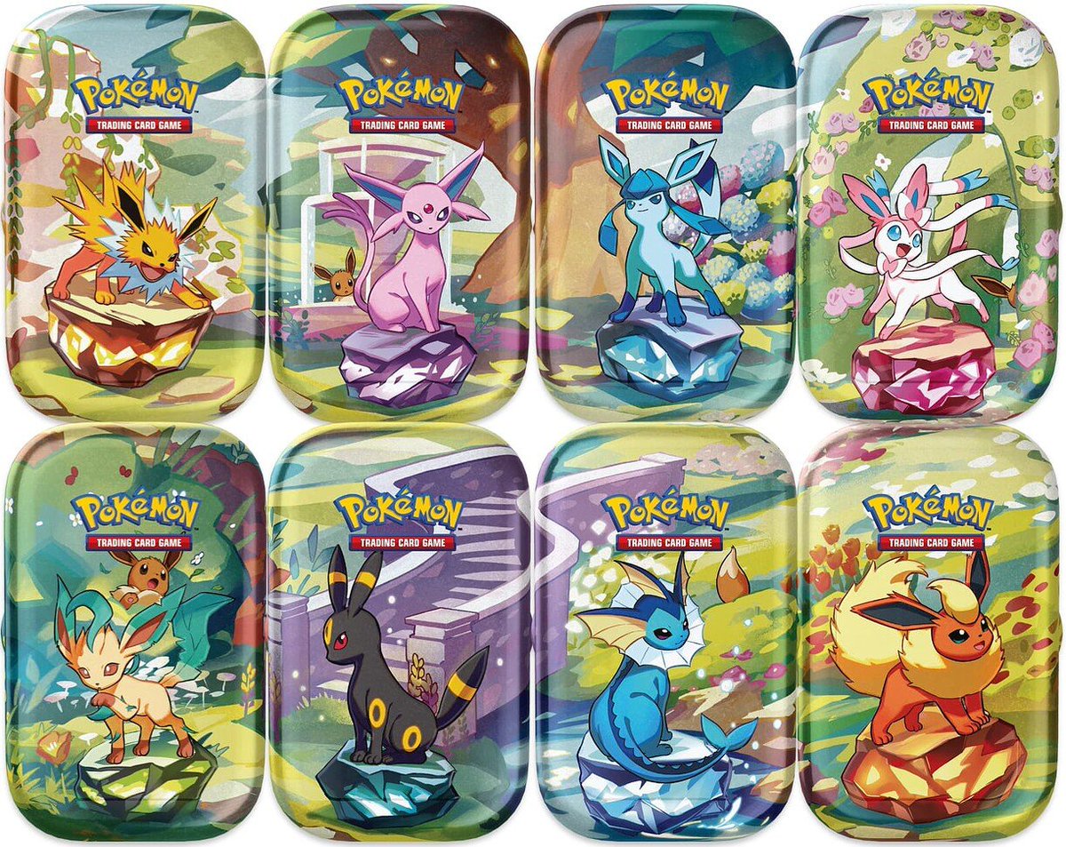 Prismatic Evolutions Mini Tins are available for preorder at GameStop! ✨

➡️ bit.ly/40Gf8si

Releases February 7th.
#PokemonTCG #ad