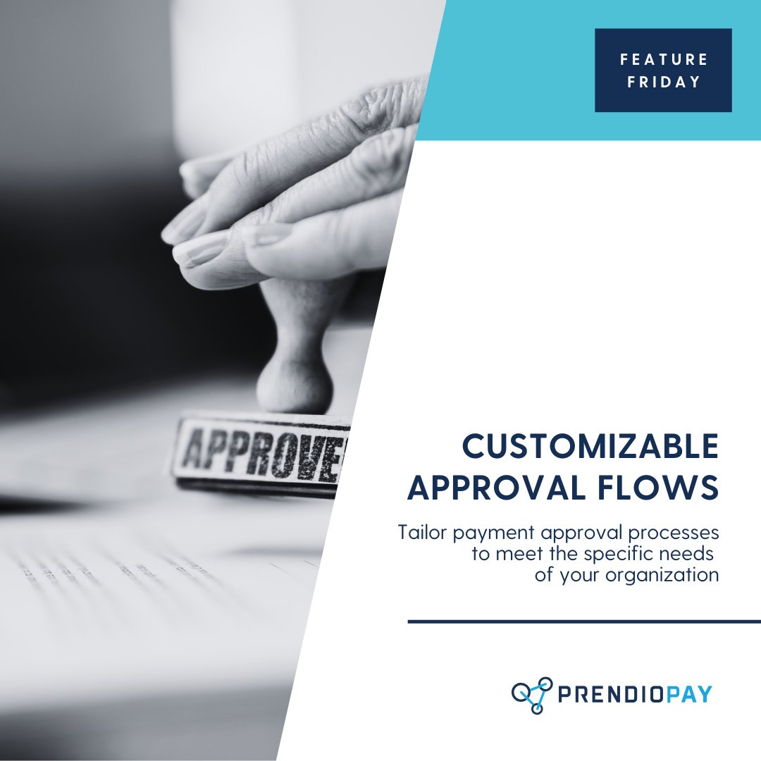 🔄 Feature Friday: Customizable Approval Flows
 
PrendioPay lets you tailor every step to fit your organization’s specific needs. 
 
Ready to streamline your approvals? Explore PrendioPay today: hubs.li/Q02XxdZy0
 
#FeatureFriday #CustomApprovalFlows #PrendioPay