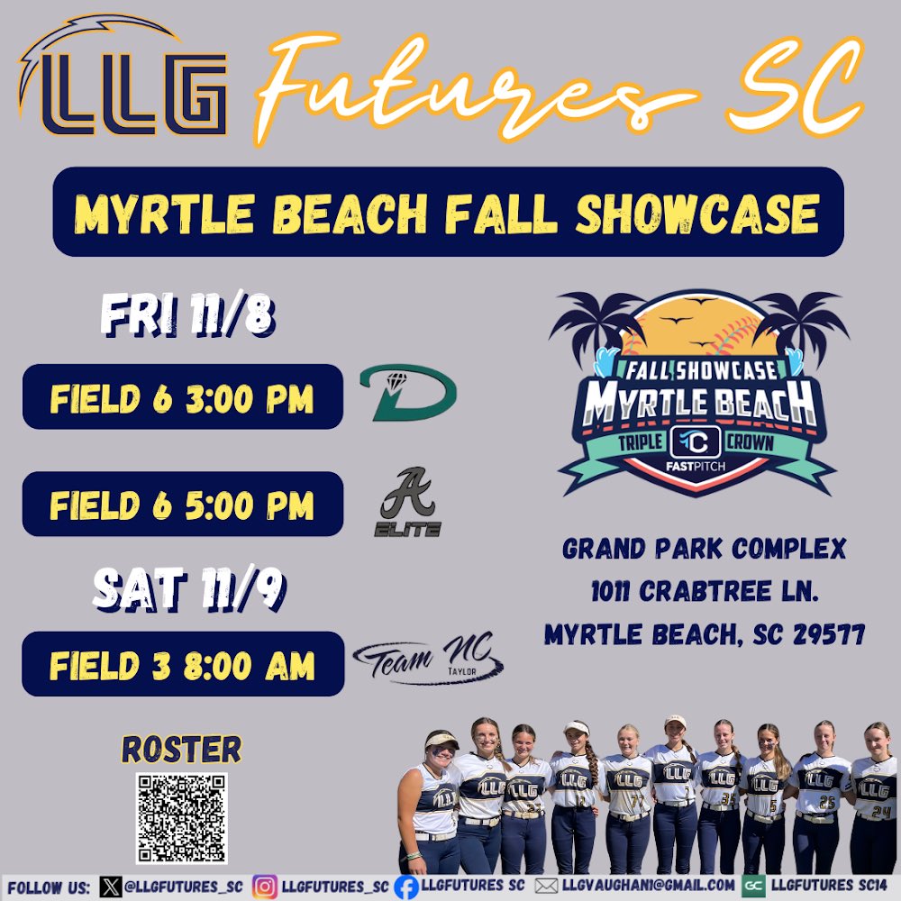 LLG Futures SC (@llgfutures_sc) on Twitter photo It’s gameday!!!! We are excited for another weekend to compete together!!! <a href="/Org_LLG/">Lady Lightning Gold Org Account</a> It’s gameday!!!! We are excited for another weekend to compete together!!! <a href="/Org_LLG/">Lady Lightning Gold Org Account</a>