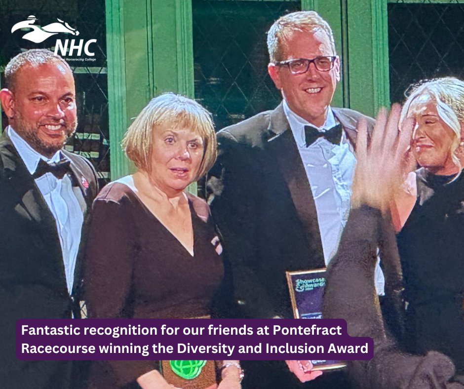 The_NHC's tweet photo. 🏆 @ponteraces were presented with the Diversity and Inclusion Award, well done team 👏

🏆 And @RiponRaces claimed the Raceday Award.

Well done to all finalists and award winners #RCAShowcase #horseracing https://t.co/yOYcaAIIPf