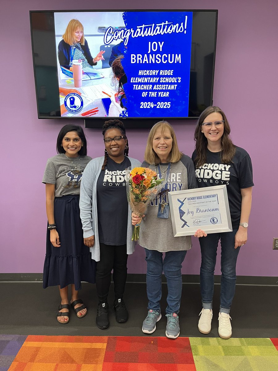 She is ADORED by all! True to her name, she brings JOY to everyone around her! She is always smiling, willing to lend a hand, &amp; consistently going above &amp; beyond for our students, teachers, &amp; staff! Congrats on being named our 24-25 TAOY! 🫶🏽✨ <a href="/HickoryRidgeES/">Hickory Ridge Elementary</a> <a href="/CabCoSchools/">Cabarrus Co. Schools</a>