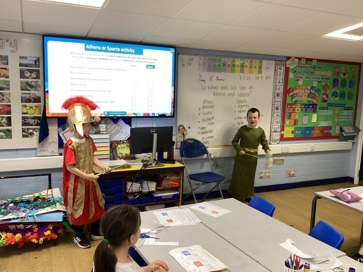 The Ancient Greeks arrived and tried to persuade us which was the best, Athens or Sparta.
