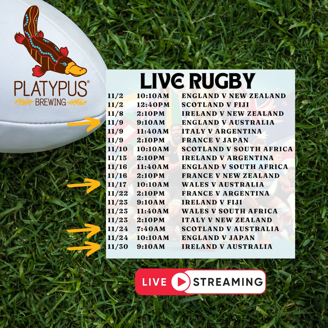 AACCTexas (@aacc_texas) on Twitter photo The Wallabies kick off their Autumn Test Series this weekend against England. If you're looking for somewhere to watch the match live with atmosphere over drinks & food then head to <a href="/Platypusbrewing/">Platypus Brewing</a>!
They're live streaming the #rugby all November!
#aacctexas #aussiemates #sport The Wallabies kick off their Autumn Test Series this weekend against England. If you're looking for somewhere to watch the match live with atmosphere over drinks & food then head to <a href="/Platypusbrewing/">Platypus Brewing</a>!
They're live streaming the #rugby all November!
#aacctexas #aussiemates #sport
