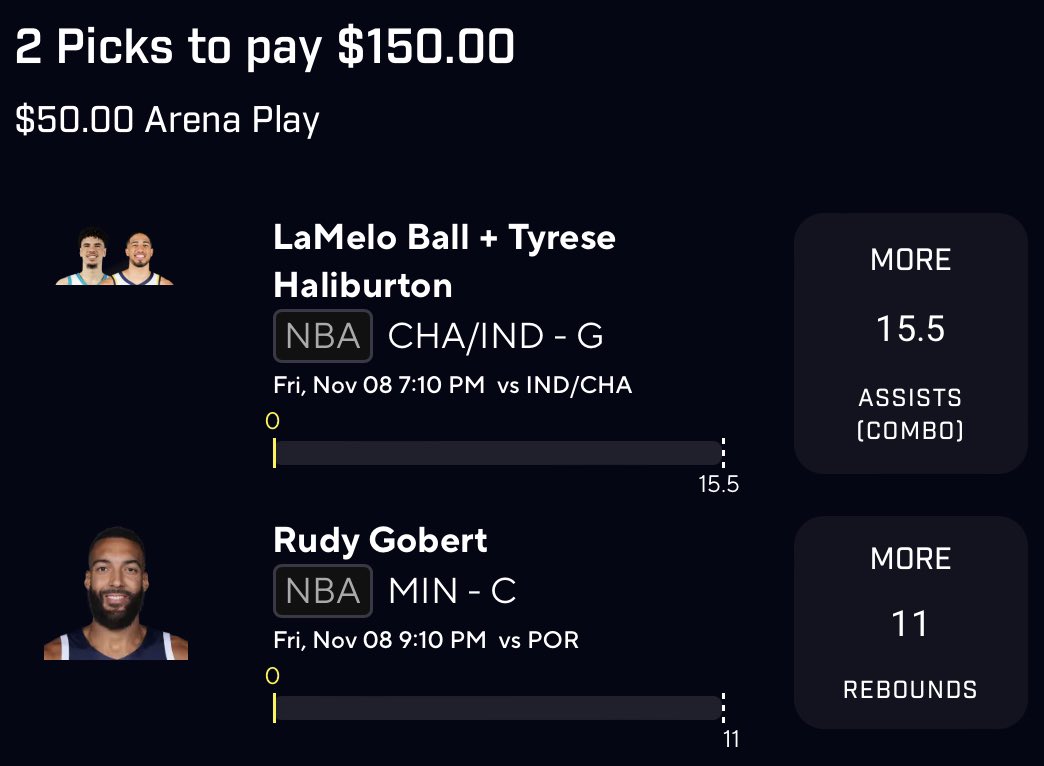 BreadmakerBets's tweet image. Ladder Day 1🪜 🍞 

50 -&amp;gt; 150$ 🔙
100 -&amp;gt; 300$ 
200 -&amp;gt; 600$
400 -&amp;gt; 1200$
800 -&amp;gt; 2400$

#PrizePicks #NFL #potd #NBA #GamblingX #DFS