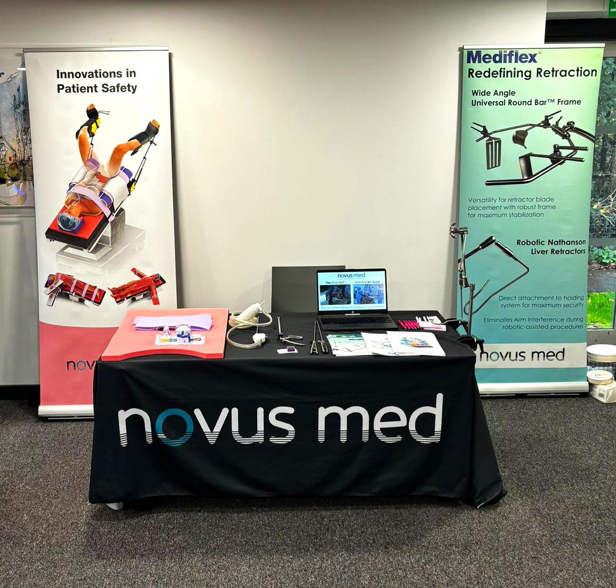 novus_med's tweet photo. 🤖 Pleased to be supporting the 2024 South west 2024 Robotic Symposium in Taunton today, showcasing our:
- Pink Pad® Patient Positioning System 
- Mediflex® Robotic Nathanson Liver Retractor 
- Hydroflow3 battery powered suction and irrigation

https://t.co/FyRO4LbQGE https://t.co/VGBqtXSI8d