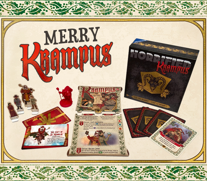 'Tis the Demon 😈 From now, November 8 - November 15 (while supplies last!). Simply purchase Horrified: World of Monsters or Horrified: Greek Monsters from Ravensburger.us and you'll receive the special-edition Krampus expansion!

🛒: rav.wiki/Krampus
