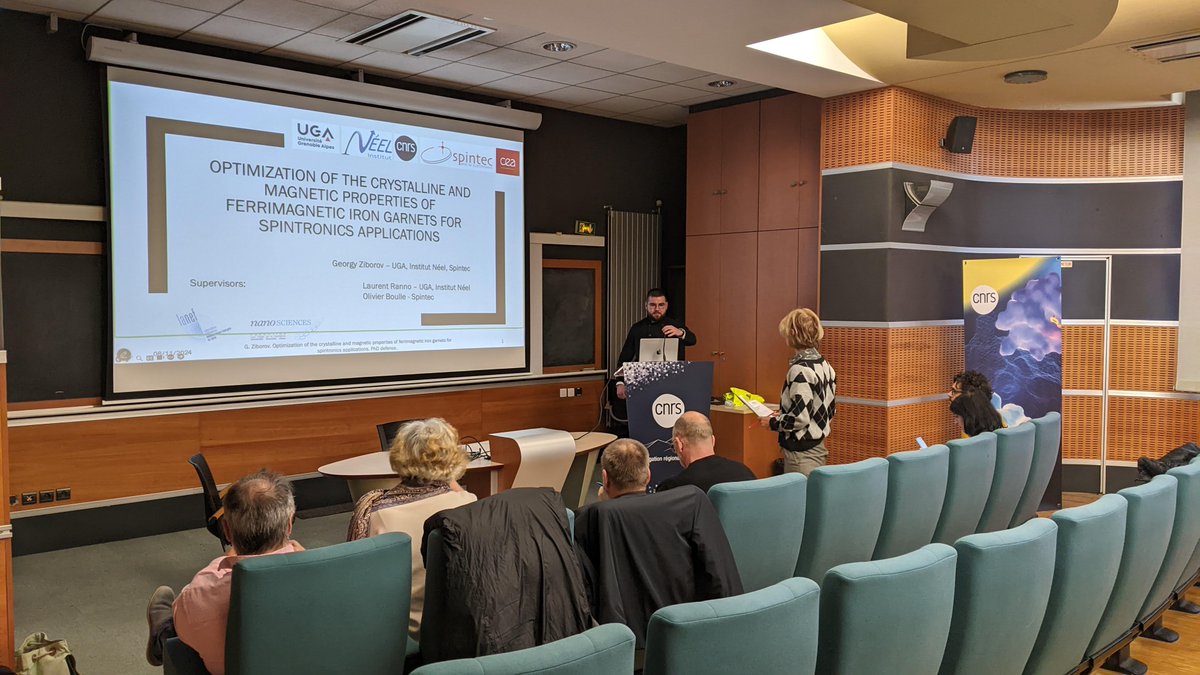 SPINTEC_Lab's tweet image. Congrats to Georgy Ziborov for successful PhD defense! Thx to jury @ViartNathalie(@IPCMSlab),J.-M. George(@LaboAlbertFert),@Anne_BM(@CEMES_CNRS),D. Spenato(@UBO_UnivBrest),S.deBrion &advisors L.Ranno & @olivierboulle @InstitutNeel @SPINTEC_Lab @UGrenobleAlpes @CNRS @cea_grenoble