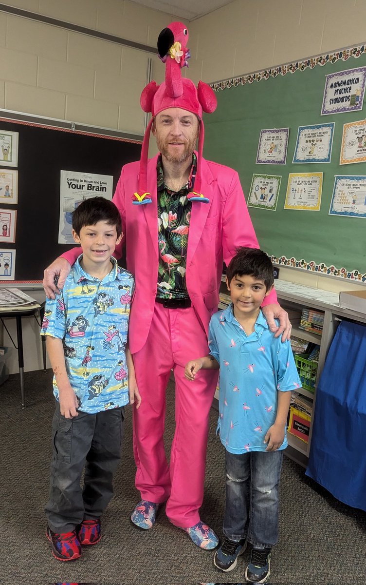 Celebrating flamingo Friday at <a href="/OaklawnSchool/">Oaklawn Elementary</a> today! We were excited to share with everyone at the school today.