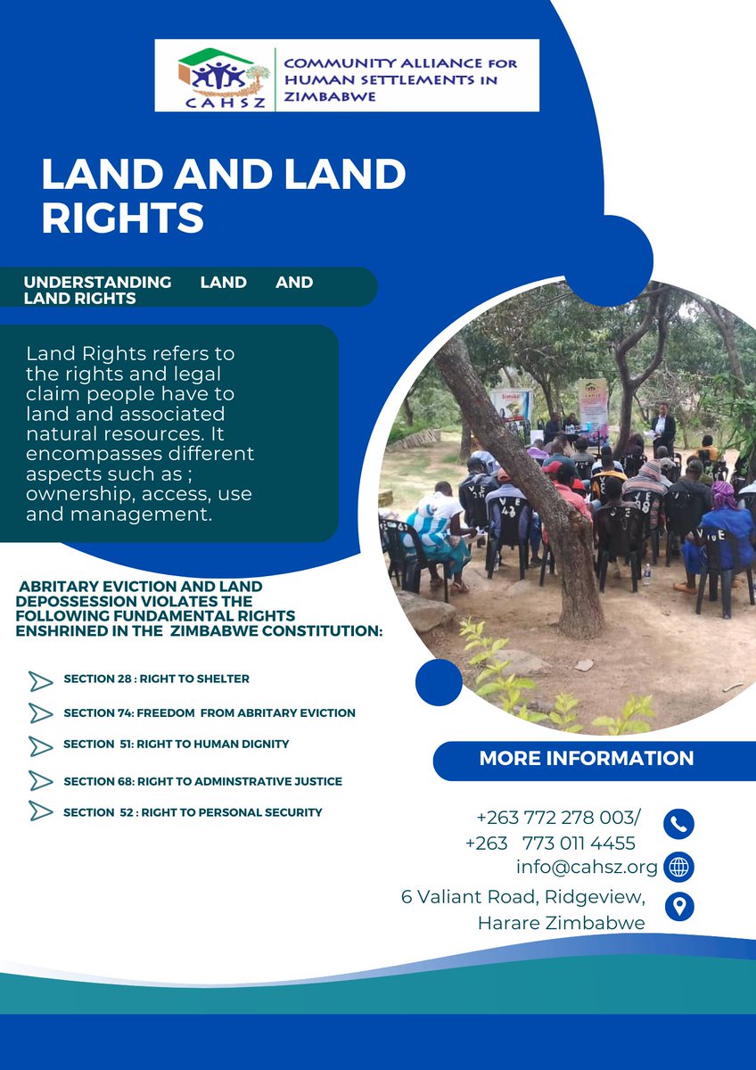 Community Alliance for Human Settlements Zimbabwe tweet media