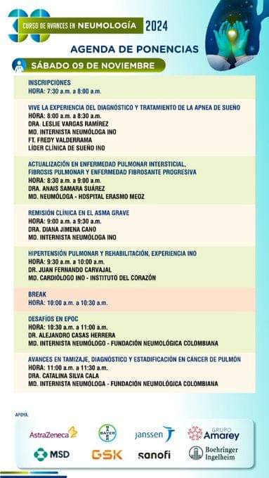 AcmiSantander's tweet image. 🚨Invitación a celebrar los 30 años del Instituto Neumológico del Oriente

🎯#Nov8  I Simposio de abordaje integral de #trastornosdelsueño en #pediatría
🎯#Nov9 Actualización en patologías respiratorias 🫁#nemología

 Inscripciones sin costo
ino.com.co/educacion/educ…