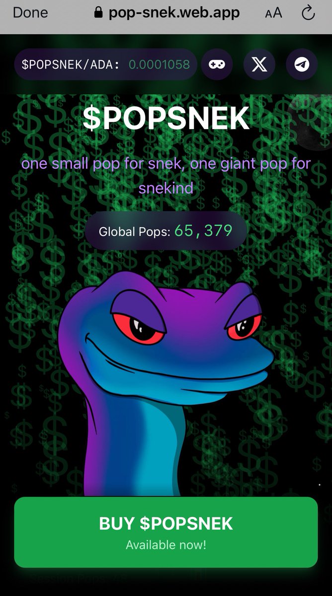 Join <a href="/POPSNEK/">$POPSNEK</a> cabal or stay poor 
i don’t make the rules $pop does

few more pops to big burn.