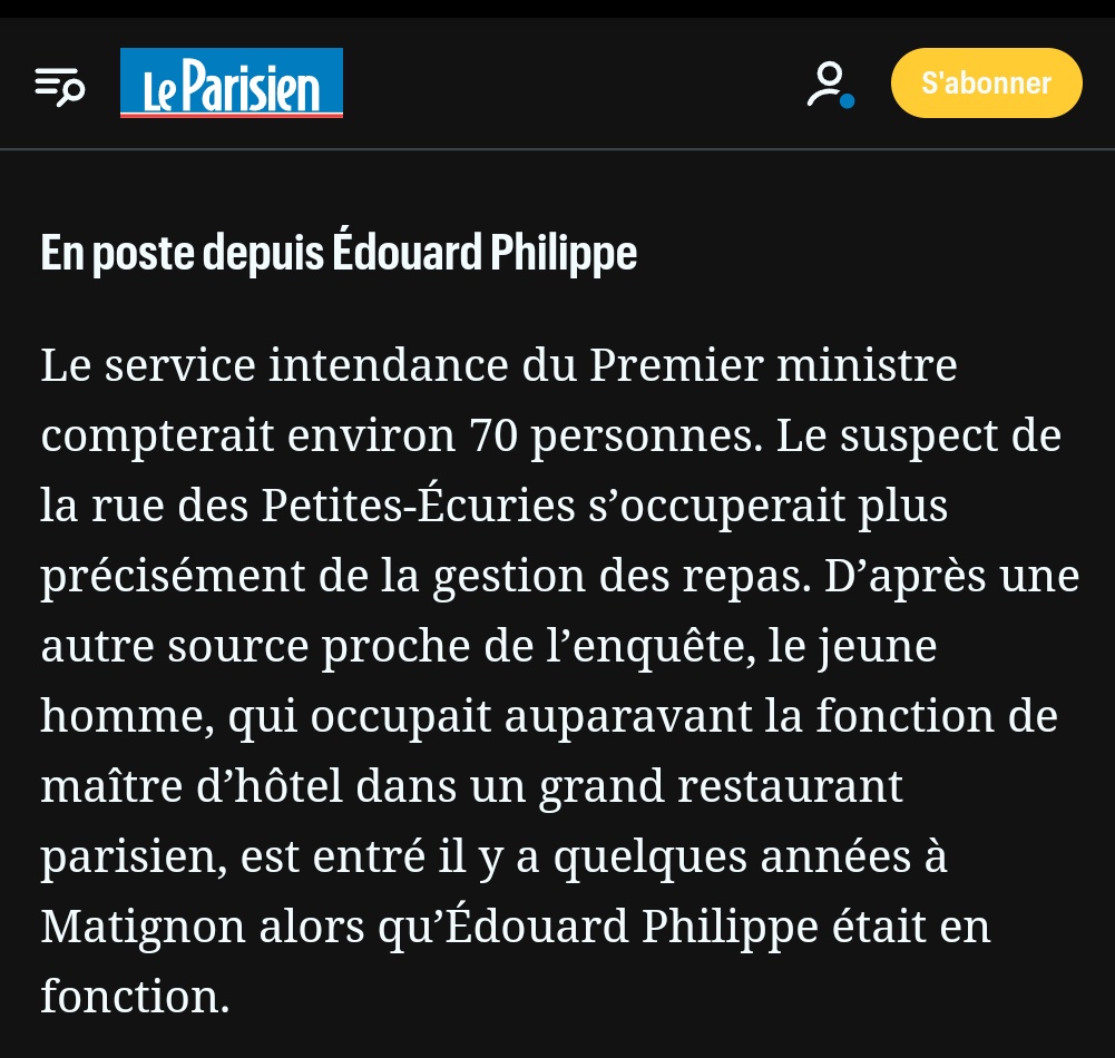 🔴ALERTE INFO

+ de 50g de cocaïne retrouvé sur un majordome du PREMIER MINISTRE

Il est en poste depuis Édouard Philippe.