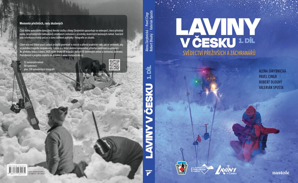 VlastimilWeiner's tweet photo. Kniha Laviny v Česku má křest 12. 11. v Praze.
Meteoroložka @AZarybnicka, náčelník @HorskaC Krkonoše a lavinový preventista P. Cingr, ved. lavinové prevence HS R. Dlouhý a fotograf a dobrovolný člen HS V. Spusta strávili stovky hodin rozhovory s respondenty a výběrem snímků. https://t.co/qwRy5FoFAO