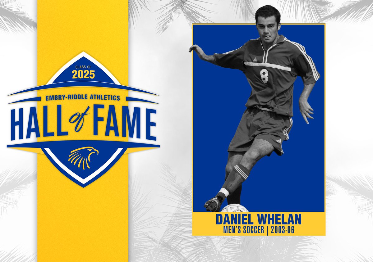 Congratulations to Daniel Whelan on his induction into the Embry-Riddle Athletics Hall of Fame Class of 2025!