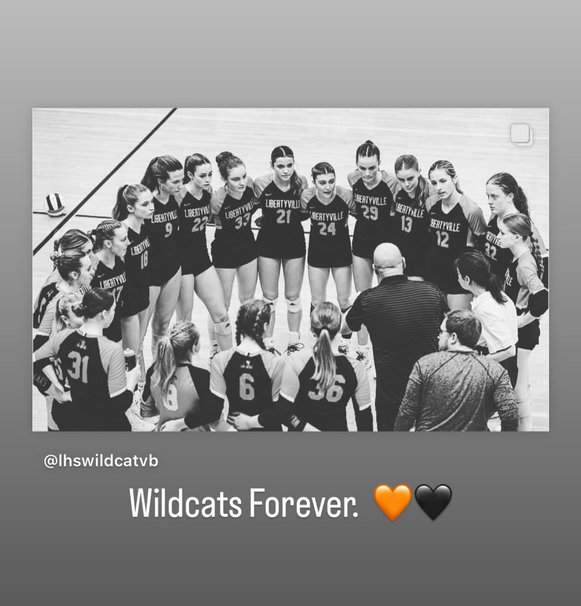The magical run came to an end last night.  So overwhelmingly proud of the growth and fight in this group.  Thank you for 4 years of blood, sweat, and tears from our 8 seniors - you have embodied the values of WildcatVB and shown our future players what we’re all about.  🧡🖤