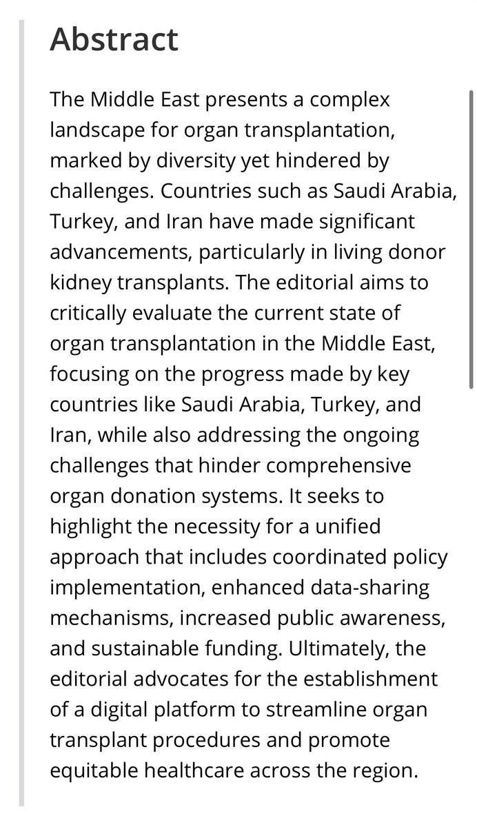 Thrilled to share that our editorial paper on “Organ vigilance in the Middle East: Challenges and prospects” was published today in <a href="/TheTxIDjournal/">TransplantID Journal</a> 

onlinelibrary.wiley.com/doi/abs/10.111…

<a href="/AlmaghrabiReem/">Reem Almaghrabi</a> 
<a href="/eids_uae/">EIDS_UAE</a> <a href="/ema_abudhabi/">EMA</a>