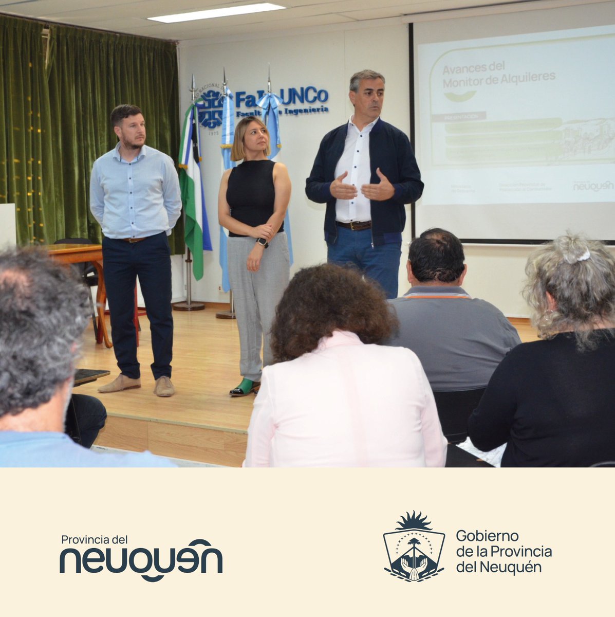 Mingobiernonqn's tweet photo. Presentaron datos de la primera Encuesta Provincial de Inquilinos, desarrollada a través del Monitor de Alquileres creado por la Dirección Provincial de Protección al Consumidor dependiente del #MinisterioGobiernoNeuquén
#NeuquenEvolucionaParaVos https://t.co/Dwwhkf8LVJ