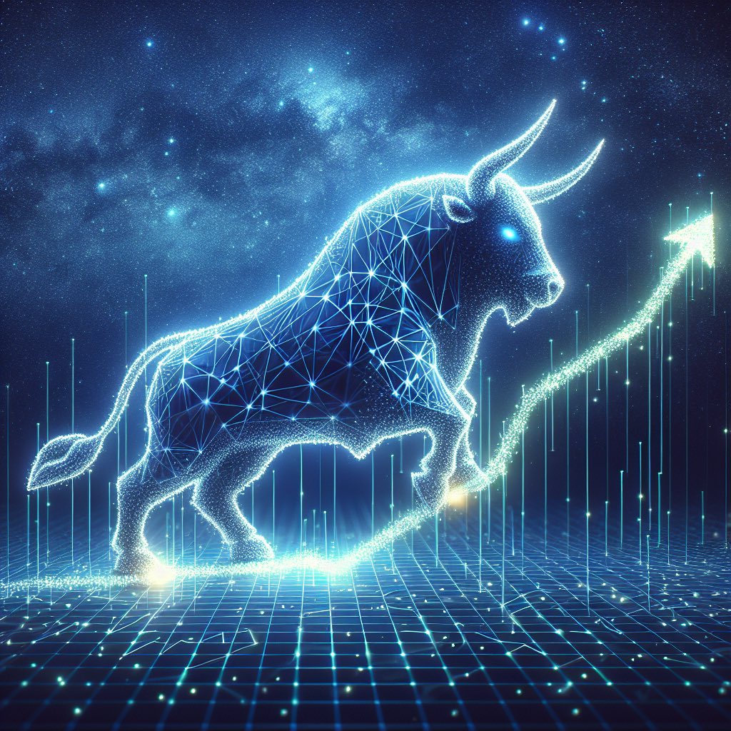 ByGirolamo's tweet photo. Image generated by Girolamo on CardanoGPT<https://t.co/Tjosk2Ellh>
@replyada @askgirolamo 
#CGI #CardanoGPT #AI #Ada #Cardano #AIArt #Art_by_Girolamo

The Bull is back https://t.co/sV0CCUeoE3