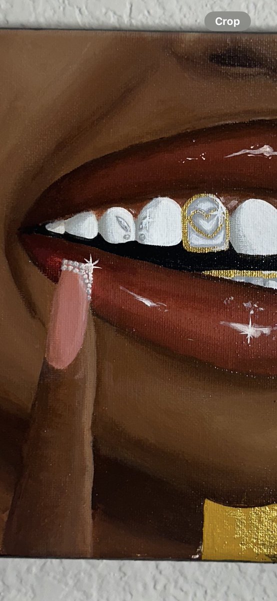 riyewest's tweet image. ✨⭐️💛🎨 
Finally finished her ⭐️ definitely have a long way to go and I gave up on trying to be perfect. I’m proud of her. 🥲 still trying to figure out a name 😂 
On sale for $60 🥂
#art #houstonpainter #acrylic #grill #houston #houstonartist #aliefartist #blackwomen #gold