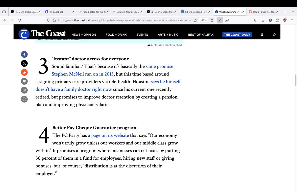 BigJMcC's tweet image. 4) Here are two of my favs from the 2021 @nspc campaign platform:

- “Instant” doctor access for everyone (#AppForThat)

- Better Pay Cheques Guarantee program (vanished)

#nspc #nspoli
