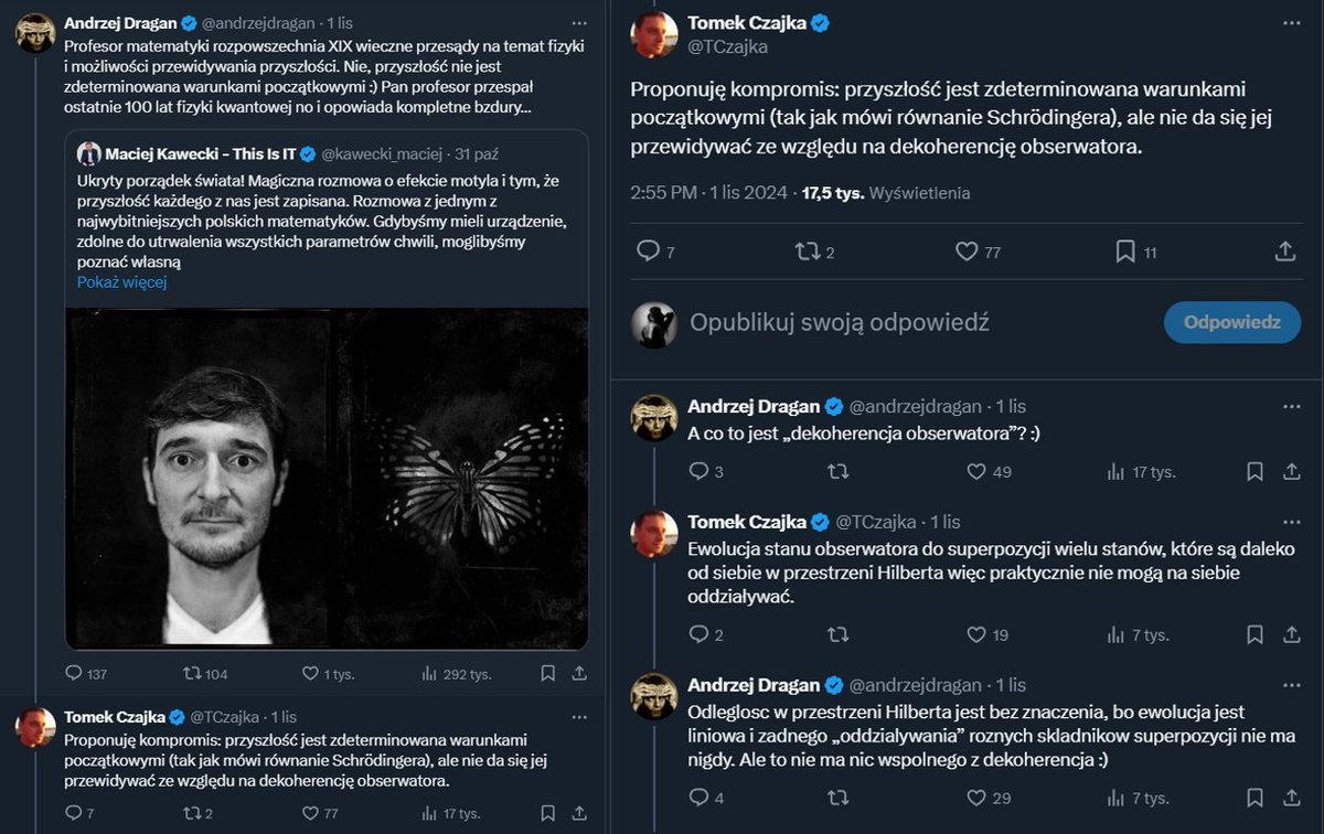 Anna314Dob's tweet photo. 😀1 listopada br. odbyła się wielka bitwa polemiczna teoretyka z praktykiem. Kto wygrał? Nie wiem. Na szczęście obyło się bez wzajemnego obrażania cudzych matkach:

#bitwa #nauka #Dragan #Czajka #freakfight #MMA #teorie #faktycznie @K_Stanowski, @kawecki_maciej, @OficjalneZero https://t.co/lb22UPHFJD