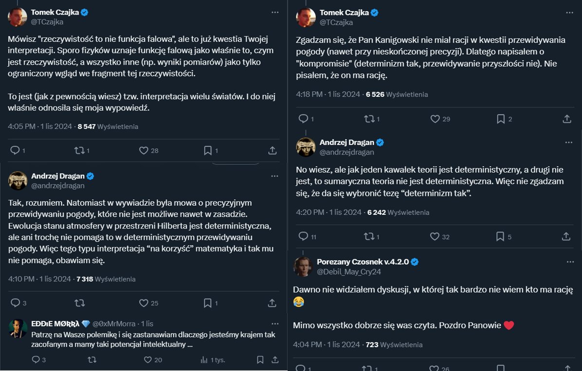 Anna314Dob's tweet photo. 😀1 listopada br. odbyła się wielka bitwa polemiczna teoretyka z praktykiem. Kto wygrał? Nie wiem. Na szczęście obyło się bez wzajemnego obrażania cudzych matkach:

#bitwa #nauka #Dragan #Czajka #freakfight #MMA #teorie #faktycznie @K_Stanowski, @kawecki_maciej, @OficjalneZero https://t.co/lb22UPHFJD