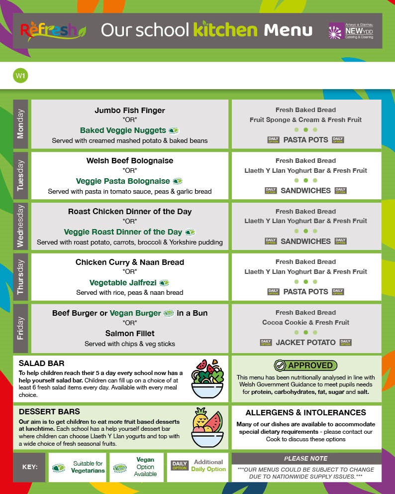 NEWyddCatering's tweet photo. Here is the Primary School Menu for next week
Please share with any parents that may be interested
Dyma'r fwydlen ar gyfer Ysgolion Cynradd yr wythnos nesaf
Rhannwch gydag unrhyw rieni a allai fod a diddordeb https://t.co/eBiUbbDNUs