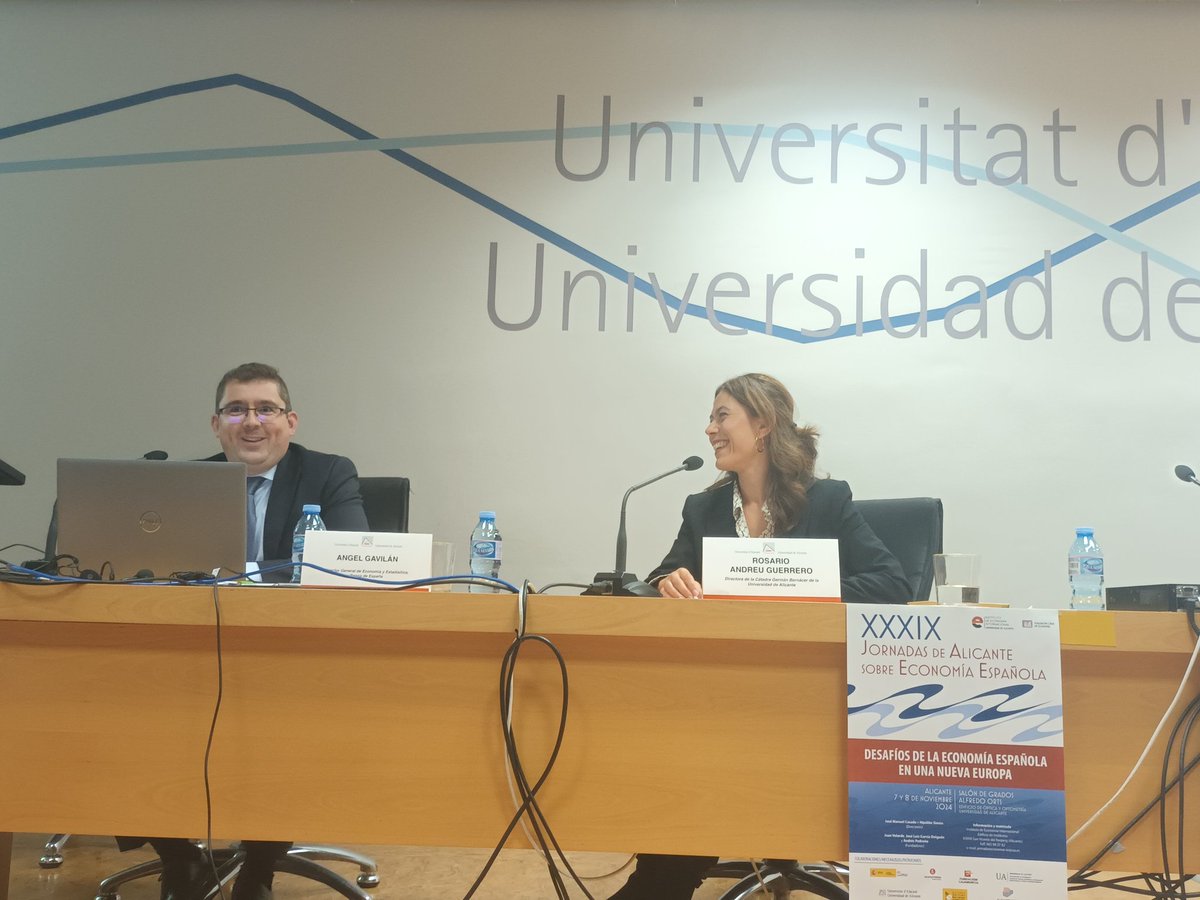 ALDE (@aldeconomia) on Twitter photo Angel Gavilán, del <a href="/BancoDeEspana/">Banco de España</a>, XXXIX Jornadas de Alicante sobre Economía Española, <a href="/UA_Universidad/">Universidad de Alicante UA</a>, presentado por Rosario Andreu de <a href="/catedraGB/">CÁTEDRA GERMÁN BERNÁCER - UNIVERSIDAD DE ALICANTE</a>. La economía puede ir bien por policy o por suerte. Y a veces creemos que tenemos buenas policies hasta que acaba la buena suerte. Angel Gavilán, del <a href="/BancoDeEspana/">Banco de España</a>, XXXIX Jornadas de Alicante sobre Economía Española, <a href="/UA_Universidad/">Universidad de Alicante UA</a>, presentado por Rosario Andreu de <a href="/catedraGB/">CÁTEDRA GERMÁN BERNÁCER - UNIVERSIDAD DE ALICANTE</a>. La economía puede ir bien por policy o por suerte. Y a veces creemos que tenemos buenas policies hasta que acaba la buena suerte.