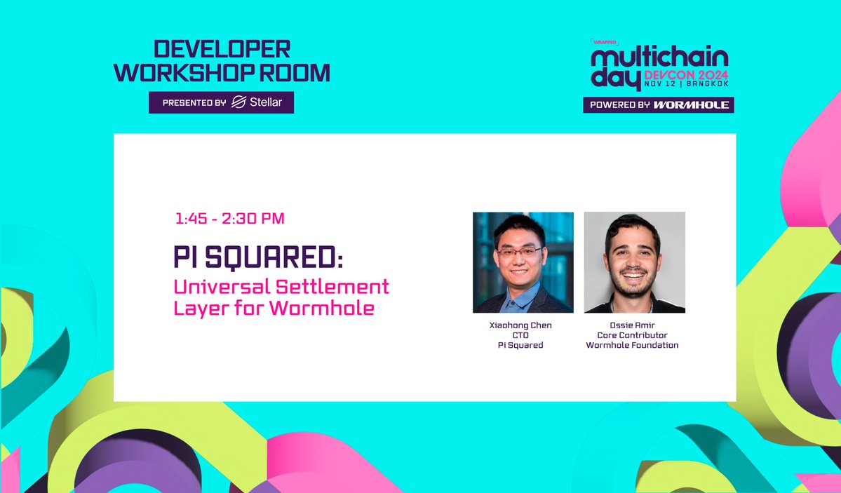 wrappedxyz's tweet photo. @wormhole @pisquared @Polkadot @solana @multicoin @os_presso @yanliu0xzz @pkxro @shayonsengupta @StellarOrg @CAnatalio @BTC_OS @EdanYago Join us at Multichain Day | Devcon 2024 for our newest addition, 45-minute Developer Workshops! 

Featuring: 
@pisquared 
@wormhole 
 
Universal Settlement Layer for Wormhole

RSVP: https://t.co/w2ieddAZNB https://t.co/8Qb8rGDcxv