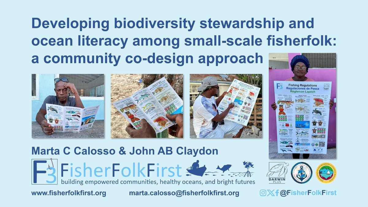Great to be back at #GCFI77 in Guadeloupe presenting our project to empower fisherfolk in the Turks &amp; Caicos Islands
#smallscalefisheries #empoweringfisherfolk #oceanliteracy #DarwinPlus #TurksandCaicos
