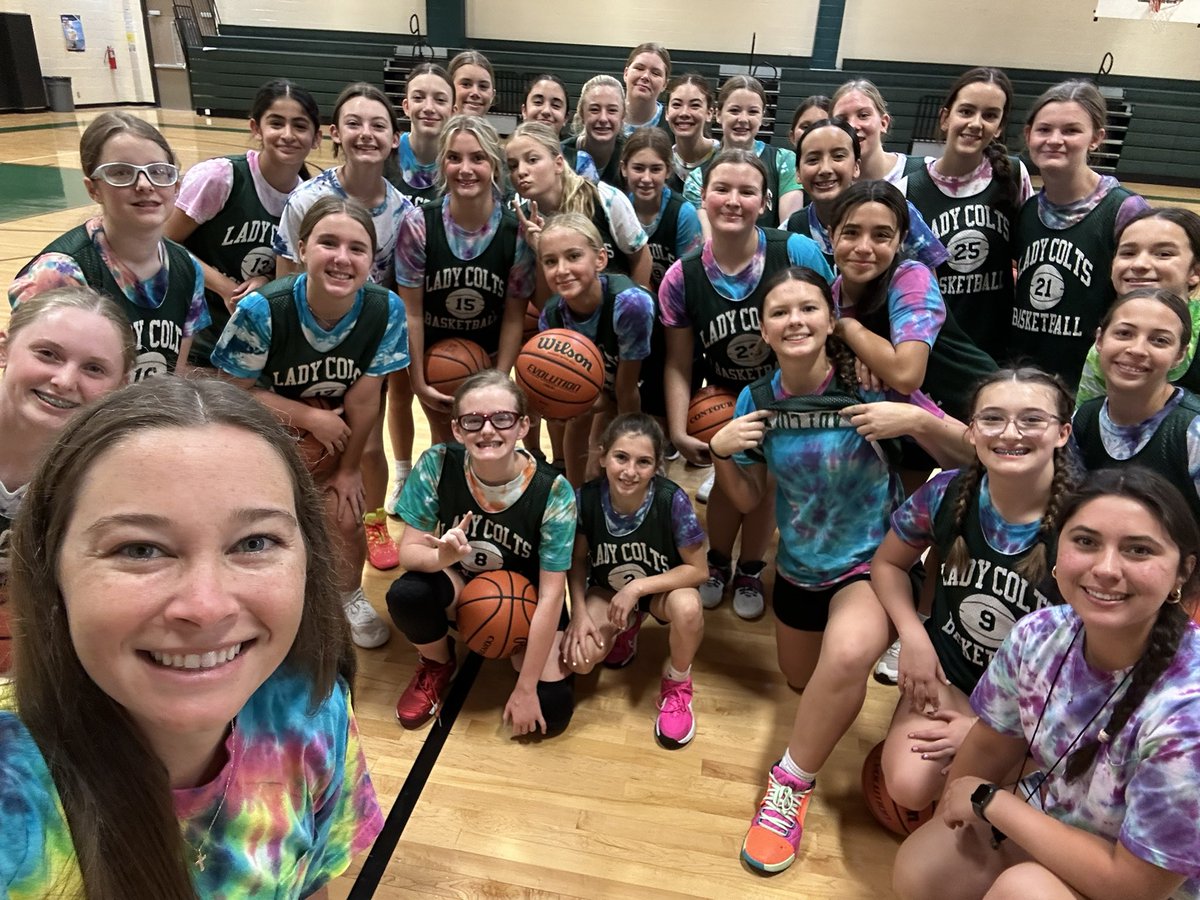 Everyone CRUSHED their tie dye shirts!!! Friday practice jerseys are the best! <a href="/HumbleISD_CMS/">Creekwood Middle</a> <a href="/CMSLadyColt_Ath/">CMS Girls Athletics</a>