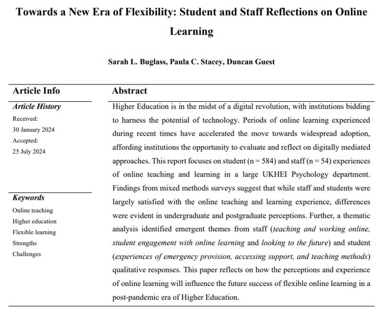 Dr Sarah Buglass (@sarah_buglass) on Twitter photo Really great to see our work on online teaching published online today <a href="/Paula_Stacey/">Paula Stacey</a> <a href="/DuncanGuest/">Duncan G</a> <a href="/PsychologyNTU/">NTU Psychology</a> You can read it here: ijte.net/index.php/ijte… Really great to see our work on online teaching published online today <a href="/Paula_Stacey/">Paula Stacey</a> <a href="/DuncanGuest/">Duncan G</a> <a href="/PsychologyNTU/">NTU Psychology</a> You can read it here: ijte.net/index.php/ijte…