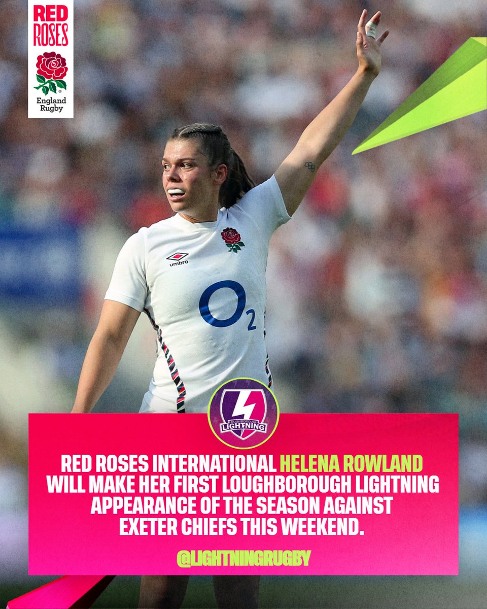 Hand up if you're making your #PWR season debut this weekend 🙋‍♀️

<a href="/ExeChiefsWomen/">Exeter Chiefs Women</a> 🆚 @lightningrugby
Sunday | 15:00 GMT 🗓️

<a href="/HelenaRowland99/">Helena Rowland</a> #PWR