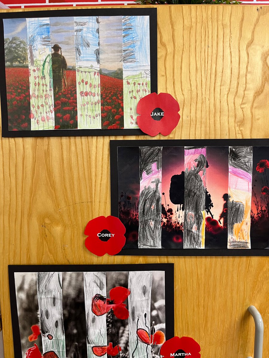 Amazing work from the talented artists in Class 9, in remembrance of those who gave their lives for our freedom; we will remember them. #TheOVWay #article7